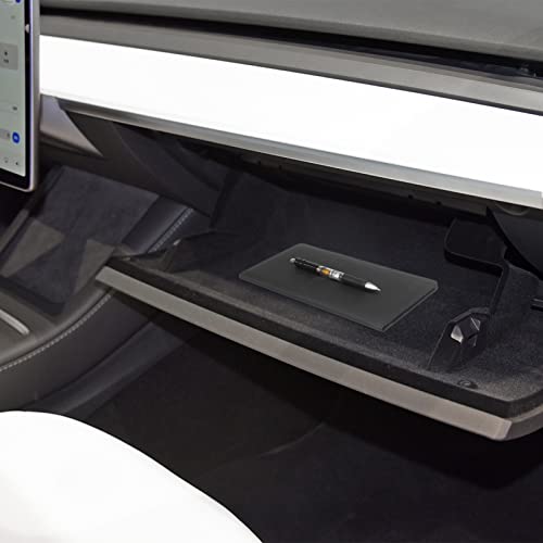 Car Registration & Insurance Holder, Black | Faux leather glove box organizer with magnetic closure. 6 slots, clear PVC windows for cards and documents - color: 10-Black