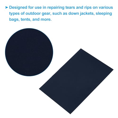 PATIKIL Down Jacket Repair Patch 6" x 8", 10 Pack Self Adhesive Nylon Fabric Patch for Tent Clothes Outdoor Camping Gear, Navy Blue - color: Navy Blue