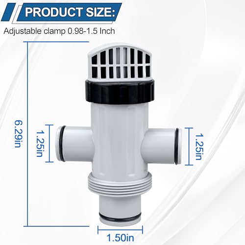 Above Ground Plunger Valves with Pool Hose Adapter B for Intex Above Ground Pool & Pump, Pool Parts and Accessories On/Off Plunger Valve Replacement & 25009 Hose Conversion Adapter 1 1/4 to 1 1/2