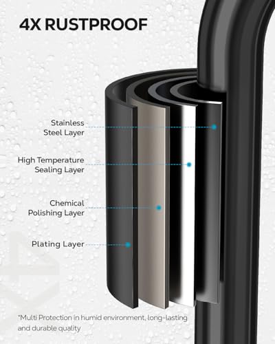Nieifi Soap Dish Holder with 4 Hooks Stainless Steel Black Adhesive for Shower, Bathroom | Stainless steel, razor holder, 4 hooks, soap dish for shower, wall mounted, soap caddy, sponge holder, rustproof, black - color: Black, size: 1 Pack