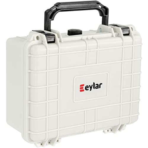 Eylar Protective Camera Hard Case Water & Shock Proof w/Foam, TSA Standards 9.12 inch 7.56 inch 4.37 inch (White) - color: White