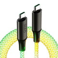 IHAO USB C to C Charger Cable PD Fast Charge and High Speed Sync Visible LED Current Flowing Compatible with All USBC Device-39Inches RGB - color: USB C TO C RGB
