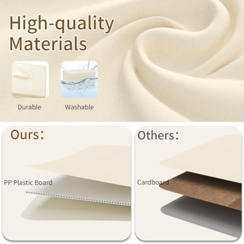 Cloth Storage Baskets with Handles,Beige 10.2x7.9x6.7in,5 Pack - color: Beige, size: 10.2x7.9x6.7in(5-pack)
