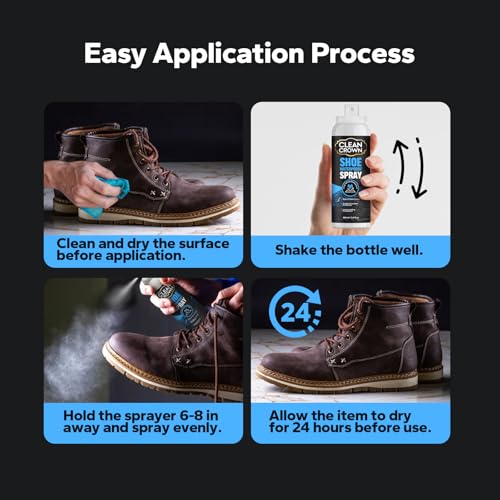 Shoes Protector Spray (5.4 Fl Oz), Suede & Leather Protector Spray, Waterproofing & Stain Guard for Shoes, Boots, Bags & Upholstery, Long-Lasting Water Repellent Spray