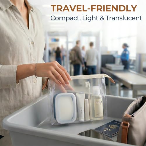 AIMAIAIMAI Compact Leakproof Silicone Travel Soap Case, Portable Soap Container with Drainage Layer - 2026 Travel Essentials for Camping, Gym & Shower (Blue) - color: Blue