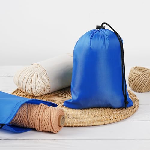 PALTERWEAR Drawstring Bag with Toggle - Nylon Cinch and Ditty Pouch Six-Pack (Blue, 5 x 7 Inch, Set of 6) - color: Blue, size: 5 x 7 Inch