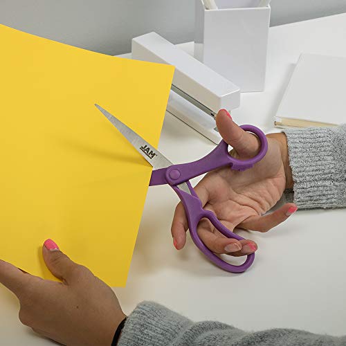 JAM PAPER Multi-Purpose Precision Scissors - 8 Inch - Purple - Ergonomic Handle & Stainless Steel Blades - Sold Individually - color: Purple, size: Standard (8 Inch)