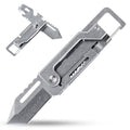 EDCFANS Keychain Multitool Knife, Multi Tools Keychains, Fathers Day Dad Gifts for Men, Tanto Pocket Knives with Clip, Bottle Opener, Box Cutter, Pry Bar, Screwdriver Wrench, EDC Hiking Camping Gear - style: silver keychain mutitool knife
