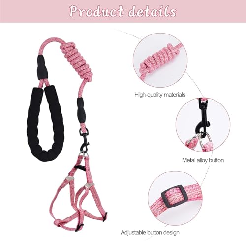 YeeBeny Mini Pig Harness Adjustable with Leash Foam Handle Gren, L - color: Gren, size: L