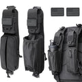 WYNEX Molle Backpack Shoulder Strap Pouches of Water Bottle Pouch Version | Tactical Accessories Backpack Strap Pouch Water Bottle Carrier Holder Molle Accessories for Backpacks - color: Black-2pcs-A+B