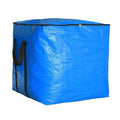 Extra Large Cube Moving Bags (Blue, 19"x19"x19") | Heavy Duty, Water-Resistant, Foldable, For Clothes, Bedding, Blankets & Pillows, Reusable Alternative to Moving Boxes - color: Blue, size: 19"x19"x19"