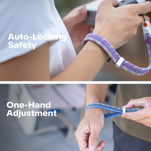 PGYTECH Rope Camera Wrist Strap Slim Trendy Style, Adjustable Quick Release - color: Twilight Black