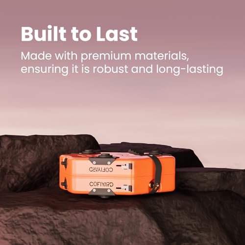 Cofiyard Propane 2 Burner Camping Stove with Carrying Bag, Portable Folding Gas Stove for Camping, Backpacking Camp Stove for Outdoor Cooking, With 17,000 BTU Adjustable Burners for BBQ, Tailgating - color: Orange