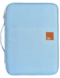 Lanola A4 Document Bags Portfolio Waterproof Business File Holder Travel Gear Organizer Electronics Accessories Bag - color: Light Blue