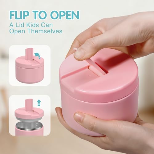LOHASOK Kids Insulated Thermo for Hot Food Soup, 12oz - color: Light Pink, size: 12 ounces