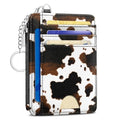 Kelvoris Credit Card Holder Small Wallet Women, Slim RFID, Cow Print - color: Cow Print
