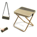 Portable Foldable Backpack Stool, Pocket Chair Camping Fishing Stool, Mini Outdoor Camping Stools Sling Bag, Collapsible Stools Chairs Carry Bag for Fishing Travelling Picnics - color: Khaki