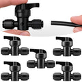 1/4" Connectors With On/Off Valve for Quick Connect Drip System | 5 x 1/4 to 1/4" Valve Couplers for Drip Irrigation System, Leak Free ON/OFF Connectors for 1/4" Irrigation Tubing