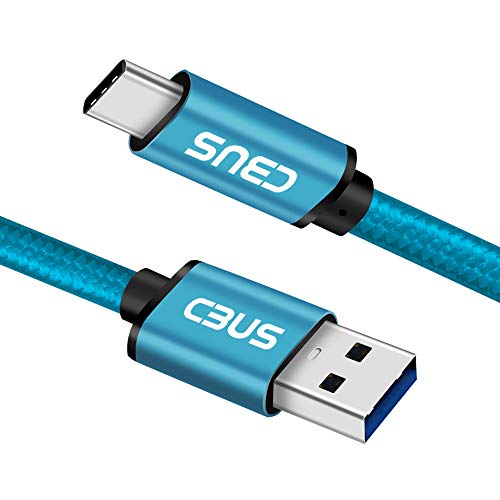 3ft USB A to USB C Cable Fast Charging Braided for Samsung Galaxy S26/S25/S24 Ultra/Plus/FE, A56 5G, A36 5G, A26 5G, A17 5G, A16 5G, Moto G Power/Stylus/Play, TCL 50/40, Pixel (Electric Blue) - color: Electric Blue, size: 3 Feet