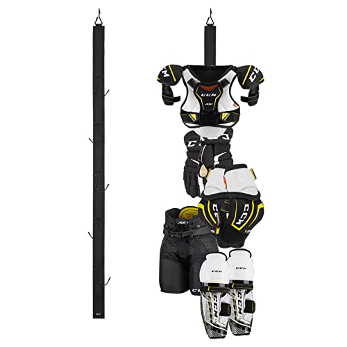 Cosmos Hockey Hanger Portable Ice Hockey Gear Hanging Dryig Strap Equipment Rack Drying Organizer Stap with 5 Hooks for Hockey Gifts & Home Outdoor Use in Skating Football Lacrosse Camping Fishing