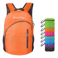 MounTop Outdoor Lightweight Foldable Water Resistant Backpack for Travel Hiking Riding - color: Orange