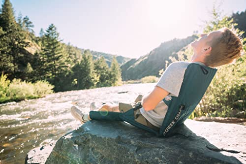 Crazy Creek HEX 2.0 PowerLounger for Day Hiking & Backpacking Trips, 250 LBS Weight Capacity, Adjustable Straps, Compact Design, Water-Resistant, Aleutian Blue/Slate - color: Aleutian Blue/Slate, size: Power Lounger