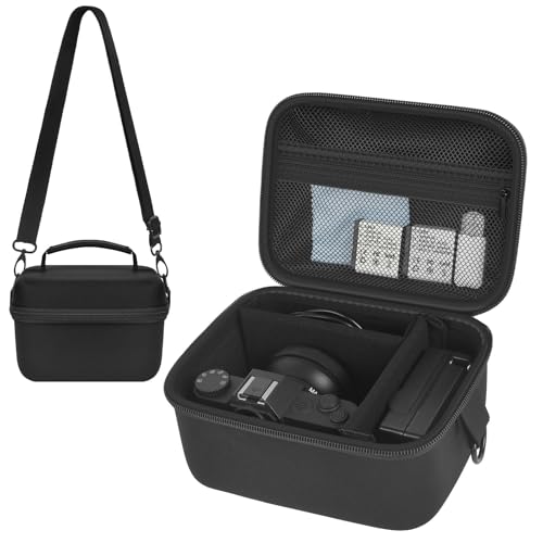 Comecase Large Travel 4K Vlogging Camera Case for Duluvulu/for AUREAPIX | Outdoor Camera Storage with 2 Dividers and Mesh Pocket, for Vloggers and Content Creators, Trip Ready, Jet Black - Case Only - color: Jet Black, size: L