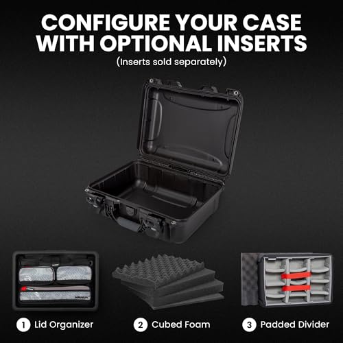 NANUK 920 Empty Hard Case – Waterproof Travel Hard Case, 16.7” x 13.4” x 6.8”, Dustproof & Impact-Resistant, Airline Carry-On Approved – Black - color: Black, style: Empty