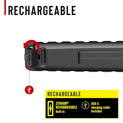 Coast KL50R 400 Lumen USB-C Rechargeble LED Pocket Flashlight, Mini-Flood & Fixed, Hat-Clip, IP54 Water Resistant