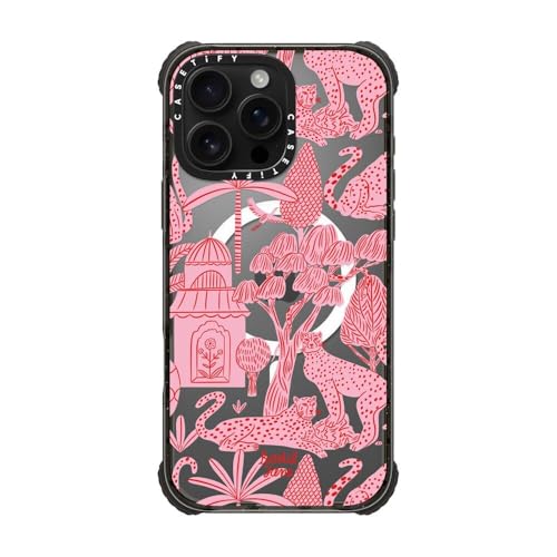 CASETiFY for iPhone 16 Pro Max Case - Ultra Impact Compatible with MagSafe | Strong Slim | 11.5 ft. 5X Militray Grade Drop Protection | Cheetah Paradise Pink | Black - color: Cheetah Paradise Pink, size: Iphone 16 Pro Max (6.9")