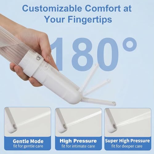 Portable Bidet for Travel, Electric Handheld Sprayer for Personal Hygiene - color: White