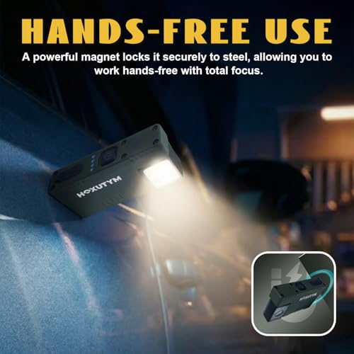 500lm Small Flashlight EDC Clip-on Rechargeable Mini Pocket Light | Magnetic Work Light with 180° Rotatable Clip & RGB Emergency Mode for Camping, Hiking, Repairs, Walkies, Green - color: Green