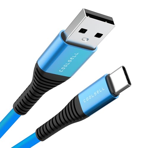 Short USB C Cable 1ft ,3 Pack Silicone 3A Fast Charging Type-C Cable - color: Blue, size: 1 Ft.