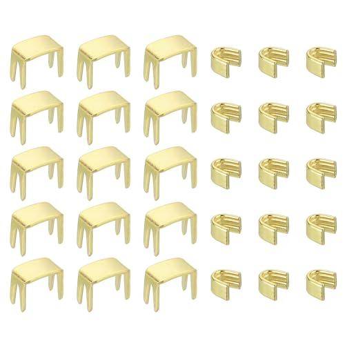 uxcell #3 Zipper Slider Retainers Kit, 100Pcs Bottom Stops & 200Pcs Top Stops for Bags Coats Jackets Closed-end Zippers Replacing, Light Gold - color: Light Gold, size: #3