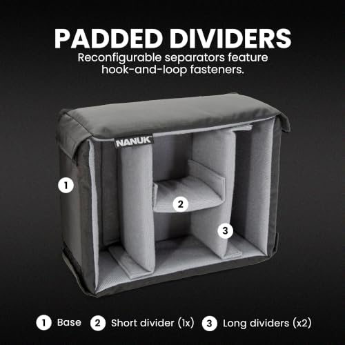 NANUK 905 Pro Photo Kit, Waterproof Travel Camera Hard Case, Carry-On - color: Black, size: Pro Photo Kit