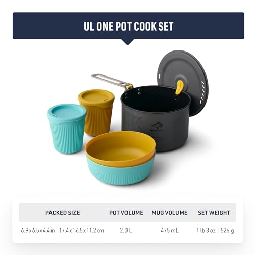 Sea to Summit Frontier Ultralight One Pot Cook Set - style: 2-person (Pot, 2 X Bowls, 2 X Cups)