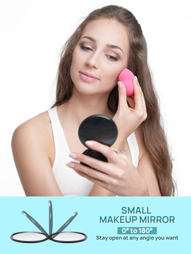 Macaki 1x/40x Compact Magnifying Mirror for Travel and Makeup, 3 in, Black - color: Black
