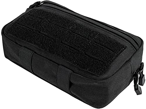 Tactical Molle Pouch, Multi-Purpose EDC Admin Pouch Utility Gadget Gear Backpack Military Waist Bag for Outdoor, Hunting, Traveling, Hiking - color: Black
