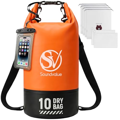 Waterproof Dry Bag, Kayaking Paddle Boarding Floating Backpack 10L - color: Orange, size: 10L