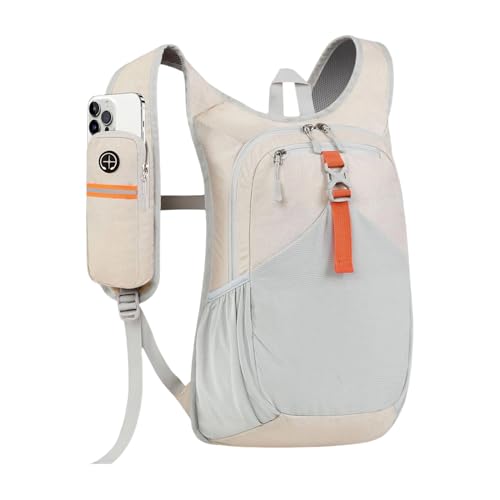 15L Hiking Backpack for Men Women, Foldable Packable Back Pack Ultralight Hiking Daypack for Travel Outdoor, Beige - color: Beige