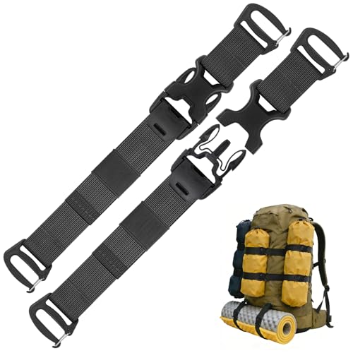 MOLLE Tactical Backpack Straps Rush Tier System Molle Attachment - color: Black 2Pcs