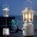 Camping Lantern Rechargeable, Telescopic 8000mAh Camping Light - color: Silver