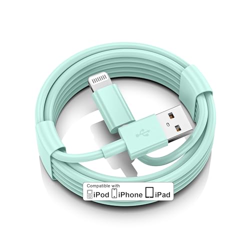 iPhone Car Charger Cord, USB to Lightning Cable for CarPlay, 3FT Green | For Apple iPhone 14/13/12/11 Series, USB A to Lightning Charging Cable, Fast Charging and Data Transfer - color: Green, size: 3FT