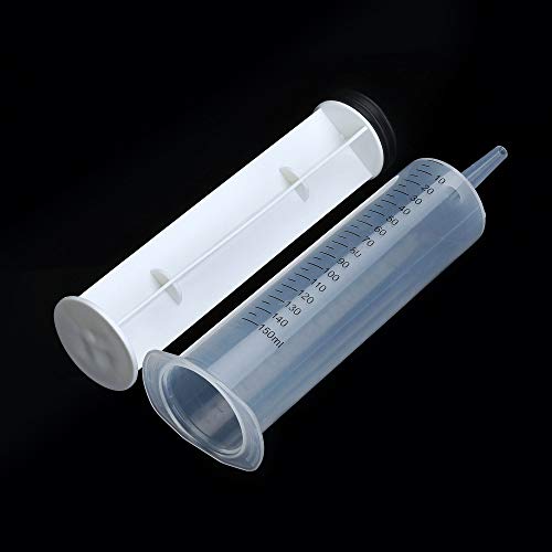 5 Pack 150ml Reusable Plastic Syringe Individually Packaged for Scientific Labs and Dispensing Long-term Multiple Uses - size: 150 ml