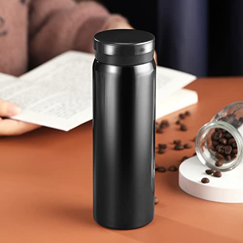 10oz Mini Water Bottle Stainless Steel Thermos Small Flask - Insulated Vacuum, Leak Proof, Keeps Drinks Hot/Cold - Ideal for Coffee, Tea, Water - Black - color: Black, size: 9.5 Ounces