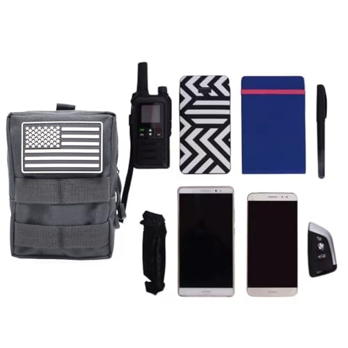 2 Pack Tactical Molle Pouches Small Molle Utility Pouch Small Tactical Accessory Bag Belt Pouches Vest Pouch Compact Water-Resistant EDC Pouch with Flag Patch - color: Army Green