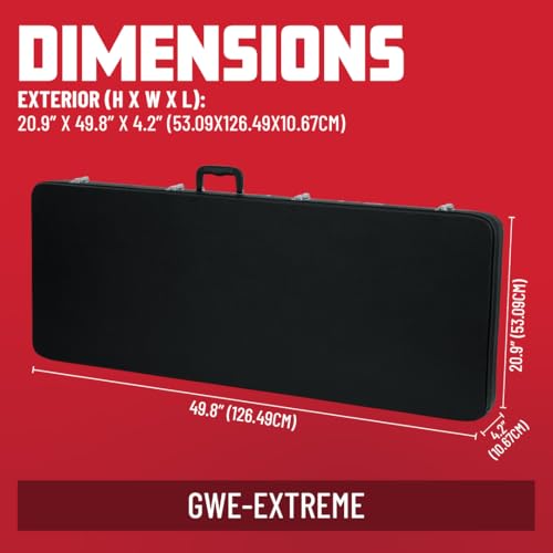Gator Cases Traditonal Series Hard-Shell Wood Case for Extreme-Shape Electric Guitar Bodies, Fits Flying V, Explorer, Warlock, and More, up to 47.5" in Length (GWE-EXTREME) - style: Extreme