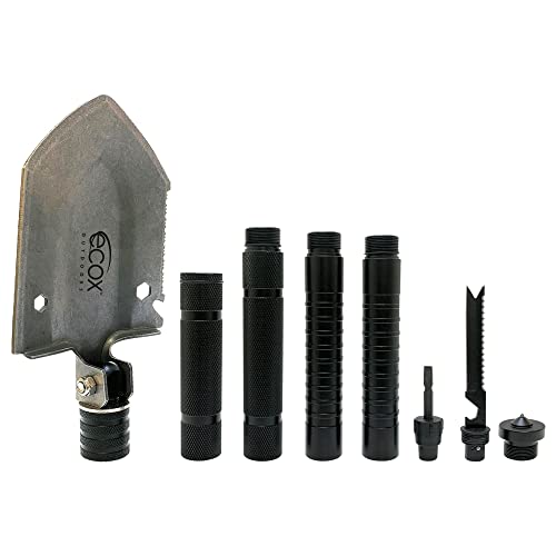 Folding Shovel Survival Multitool for Camping Outdoors Shovel 4 Body Screwdriver Knife Saw Whistle Starter Can Opener Glass Shatterer All in one Tool