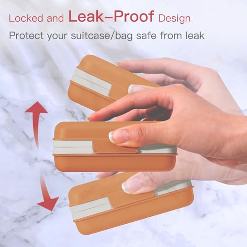 Quatish Leakproof Bar Soap Holder Dish with Lid for Shower, Portable 1 Pack Travel Soap Case Box for Gym, Camping, Hiking, Outdoor Use, Travel Size Toiletries Essentials, Keeps Soap Dry, Orange - color: Orange
