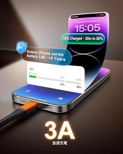 Silicone USB C Cable Short 1.5ft, 60W Fast Charging USB A to Type-C Cable - color: Orange, size: 1.6 Ft.